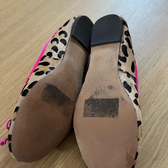 Adorable cow hair leopard print ballet flats sz7.5 - Picture 2 of 4